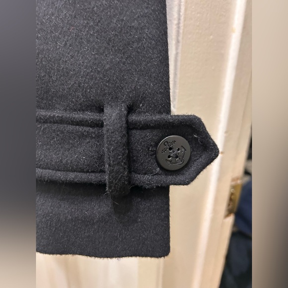 Pendleton Pea Coat Womens Large Black Wool Blend Hooded Rosyln Toggle Duffle - Picture 5 of 10